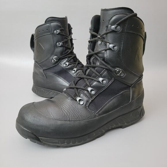 Genuine British Military Issued Haix Boots Hi Liability Male Combat Black US 11 - Picture 1 of 16